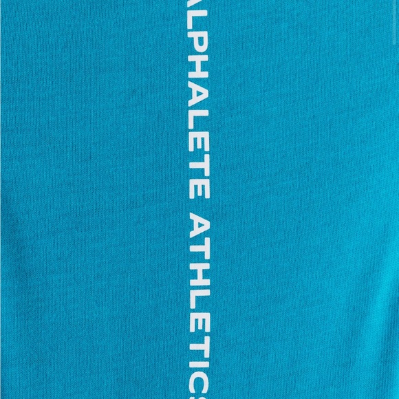 NWT ALPHALETE OT Muscle Work Out Crop Tank size SMALL Neptune blue - Picture 6 of 8